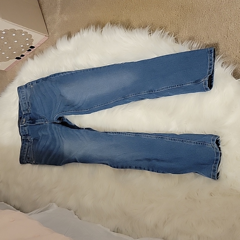Calvin Klein Jeans stretch skinny blue jeans Classic 5 pocket style Size…16 EUC